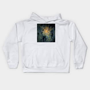 Giant Basket Sea Star on Coral Reef at Night Kids Hoodie